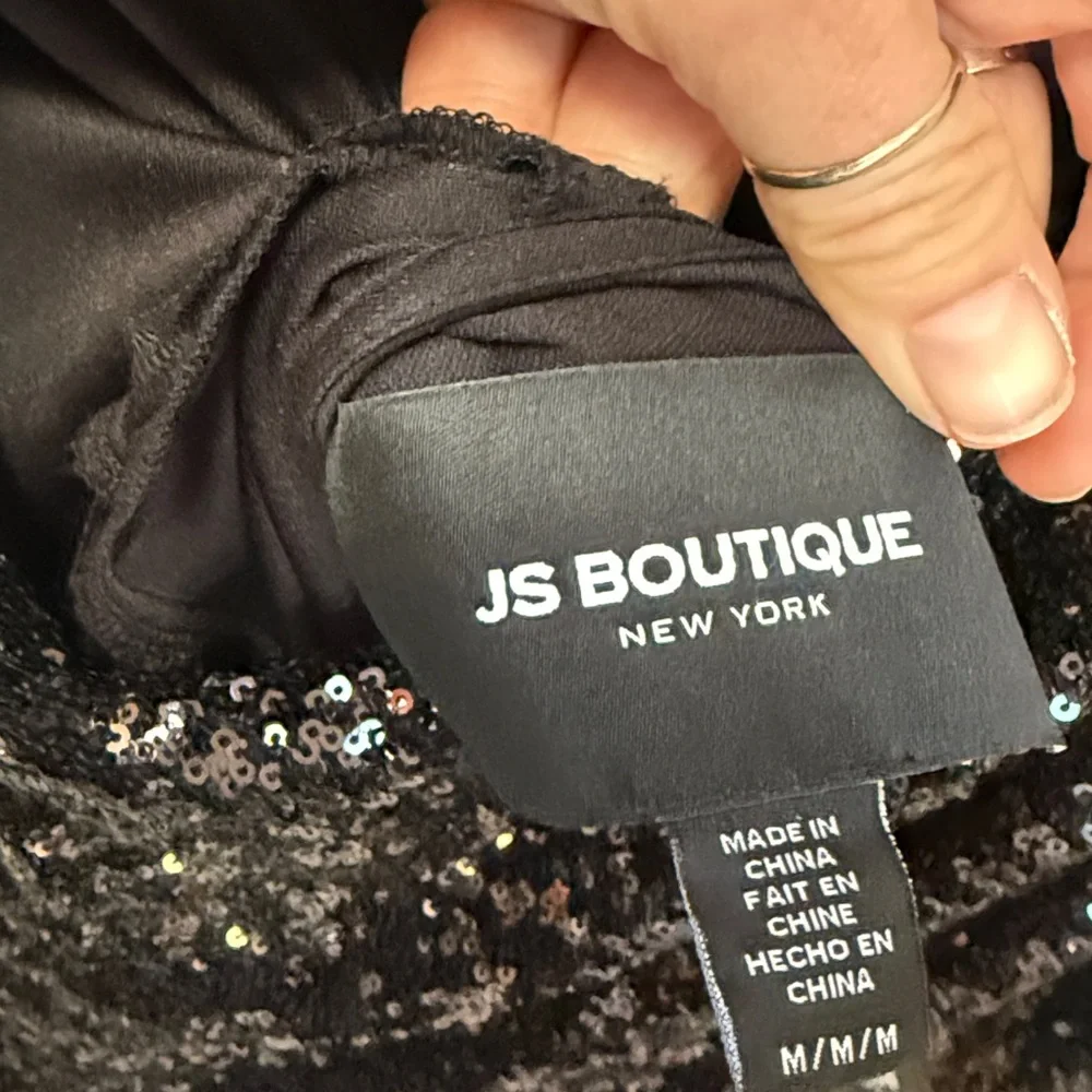 JS Boutique New York Black Sequin Sheath Dress - Women's Evening Dress size M